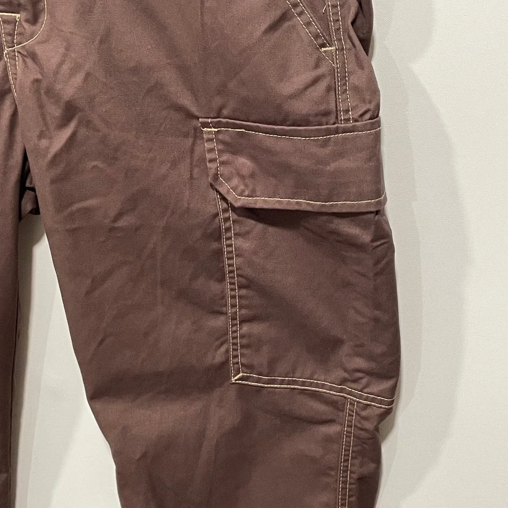 True‎ Religion Mens Bracken Brown Cargo Pants Contrast Stitch Straight Size 30